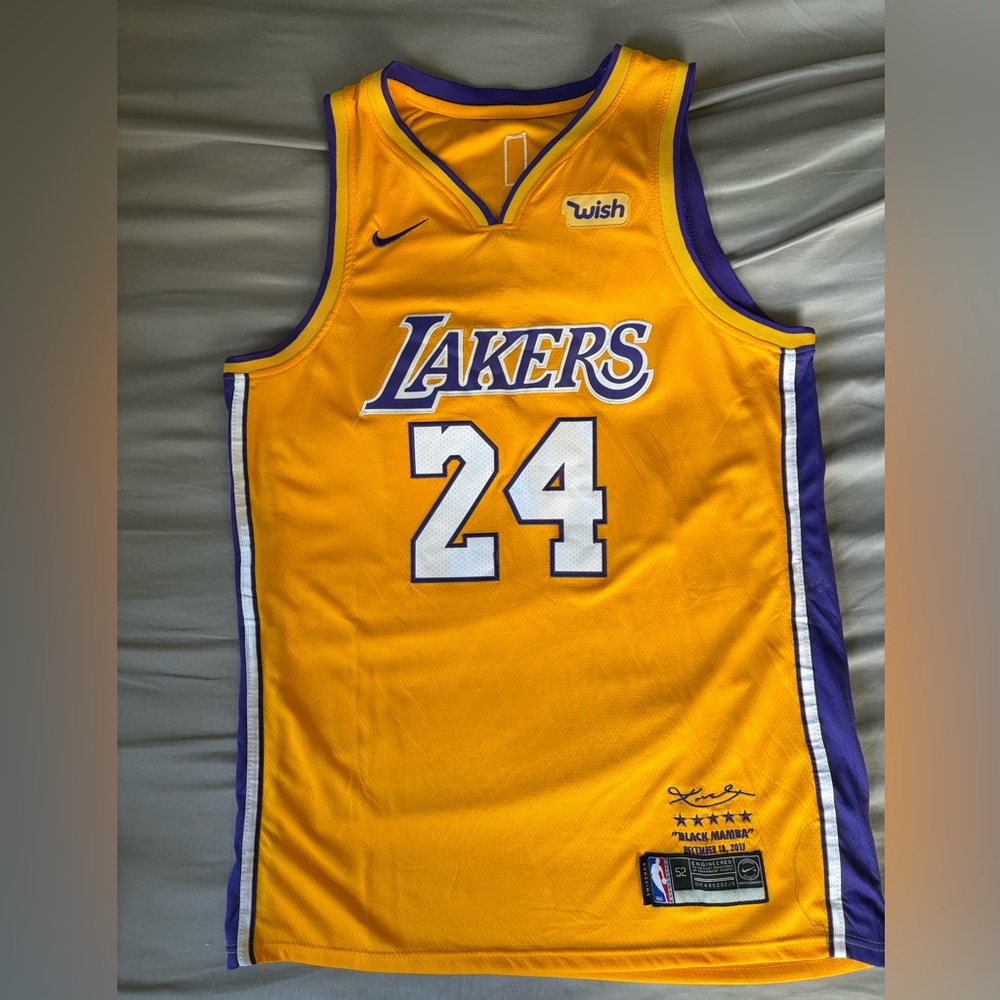 Nike Lakers Gold Jersey with Purple Trim
